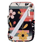  Minimalist Pattern With Simple Lines,flower And Shapes, Creating A Clean And Modern Belt Pouch Bag (Large)