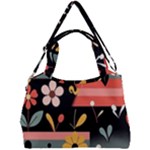  Minimalist Pattern With Simple Lines,flower And Shapes, Creating A Clean And Modern Double Compartment Shoulder Bag