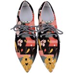  Minimalist Pattern With Simple Lines,flower And Shapes, Creating A Clean And Modern Pointed Oxford Shoes