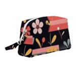  Minimalist Pattern With Simple Lines,flower And Shapes, Creating A Clean And Modern Wristlet Pouch Bag (Medium)