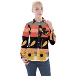  Minimalist Pattern With Simple Lines,flower And Shapes, Creating A Clean And Modern Women s Long Sleeve Pocket Shirt