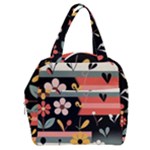  Minimalist Pattern With Simple Lines,flower And Shapes, Creating A Clean And Modern Boxy Hand Bag