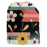  Minimalist Pattern With Simple Lines,flower And Shapes, Creating A Clean And Modern Drawstring Pouch (3XL)