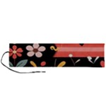  Minimalist Pattern With Simple Lines,flower And Shapes, Creating A Clean And Modern Roll Up Canvas Pencil Holder (L)