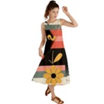  Minimalist Pattern With Simple Lines,flower And Shapes, Creating A Clean And Modern Summer Maxi Dress