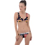  Minimalist Pattern With Simple Lines,flower And Shapes, Creating A Clean And Modern Ring Detail Crop Bikini Set