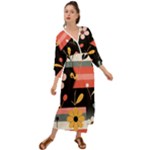  Minimalist Pattern With Simple Lines,flower And Shapes, Creating A Clean And Modern Grecian Style  Maxi Dress