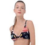  Minimalist Pattern With Simple Lines,flower And Shapes, Creating A Clean And Modern Knot Up Bikini Top