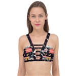  Minimalist Pattern With Simple Lines,flower And Shapes, Creating A Clean And Modern Cage Up Bikini Top