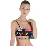  Minimalist Pattern With Simple Lines,flower And Shapes, Creating A Clean And Modern Layered Top Bikini Top 