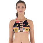  Minimalist Pattern With Simple Lines,flower And Shapes, Creating A Clean And Modern Perfectly Cut Out Bikini Top