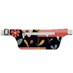  Minimalist Pattern With Simple Lines,flower And Shapes, Creating A Clean And Modern Active Waist Bag