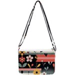  Minimalist Pattern With Simple Lines,flower And Shapes, Creating A Clean And Modern Double Gusset Crossbody Bag