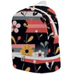  Minimalist Pattern With Simple Lines,flower And Shapes, Creating A Clean And Modern Zip Bottom Backpack