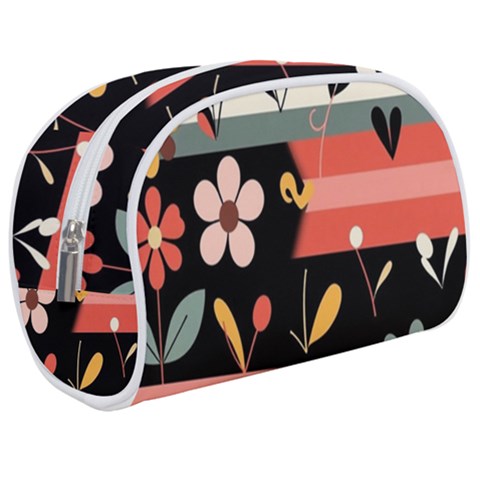 Minimalist Pattern With Simple Lines,flower And Shapes, Creating A Clean And Modern Make Up Case (Medium) from ArtsNow.com