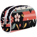  Minimalist Pattern With Simple Lines,flower And Shapes, Creating A Clean And Modern Make Up Case (Large)