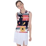  Minimalist Pattern With Simple Lines,flower And Shapes, Creating A Clean And Modern Women s Sleeveless Sports Top