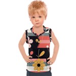  Minimalist Pattern With Simple Lines,flower And Shapes, Creating A Clean And Modern Kids  Sport Tank Top