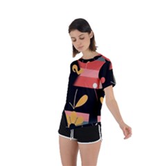 Asymmetrical Short Sleeve Sports T-Shirt 