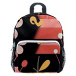  Minimalist Pattern With Simple Lines,flower And Shapes, Creating A Clean And Modern Kids  Age 5-10 Lightweight School Backpack with Side Pockets