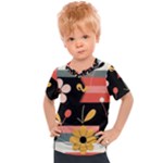  Minimalist Pattern With Simple Lines,flower And Shapes, Creating A Clean And Modern Kids  Sports T-Shirt