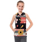  Minimalist Pattern With Simple Lines,flower And Shapes, Creating A Clean And Modern Kids  Sleeveless Hoodie