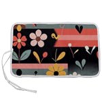  Minimalist Pattern With Simple Lines,flower And Shapes, Creating A Clean And Modern Pen Storage Case (L)