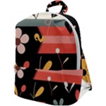  Minimalist Pattern With Simple Lines,flower And Shapes, Creating A Clean And Modern Zip Up Backpack