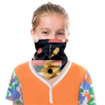  Minimalist Pattern With Simple Lines,flower And Shapes, Creating A Clean And Modern Face Covering Bandana (Kids)