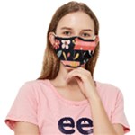  Minimalist Pattern With Simple Lines,flower And Shapes, Creating A Clean And Modern Fitted Cloth Face Mask (Adult)