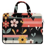  Minimalist Pattern With Simple Lines,flower And Shapes, Creating A Clean And Modern MacBook Pro 15  Double Pocket Laptop Bag 