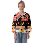  Minimalist Pattern With Simple Lines,flower And Shapes, Creating A Clean And Modern Kids  Sailor Shirt