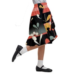 Kids  Ruffle Flared Wrap Midi Skirt 