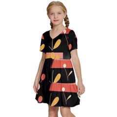 Kids  Short Sleeve Tiered Mini Dress 