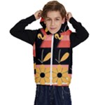  Minimalist Pattern With Simple Lines,flower And Shapes, Creating A Clean And Modern Kids  Stylish Hooded Puffer Vest