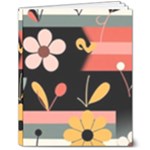  Minimalist Pattern With Simple Lines,flower And Shapes, Creating A Clean And Modern 8  x 10  Hardcover Notebook