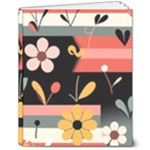  Minimalist Pattern With Simple Lines,flower And Shapes, Creating A Clean And Modern 8  x 10  Softcover Notebook