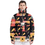  Minimalist Pattern With Simple Lines,flower And Shapes, Creating A Clean And Modern Men s Pullover Zip Ski and Snowboard Waterproof Breathable Jacket