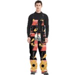  Minimalist Pattern With Simple Lines,flower And Shapes, Creating A Clean And Modern Men s Front Zip Ski And Snowboard Bib Pants