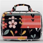  Minimalist Pattern With Simple Lines,flower And Shapes, Creating A Clean And Modern Travel Toiletry Bag With Hanging Hook