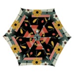  Minimalist Pattern With Simple Lines,flower And Shapes, Creating A Clean And Modern Automatic Folding Umbrella with Case (Small)