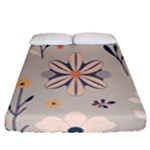  Minimalist Pattern With Simple Lines,flower And Shapes, Creating A Clean And Modern Fitted Sheet (Queen Size)