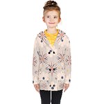  Minimalist Pattern With Simple Lines,flower And Shapes, Creating A Clean And Modern Kids  Double Breasted Button Coat