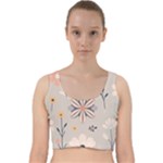  Minimalist Pattern With Simple Lines,flower And Shapes, Creating A Clean And Modern Velvet Racer Back Crop Top