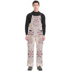 Minimalist Pattern With Simple Lines,flower And Shapes, Creating A Clean And Modern Men s Side Zip Front Pouch Ski And Snowboard Bib Pants	 from ArtsNow.com