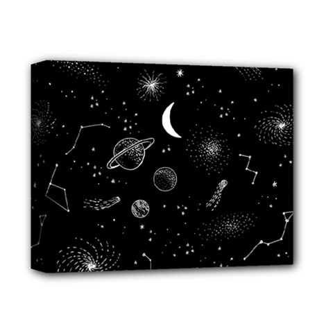 Cosmic Black Space Star Deluxe Canvas 14  x 11  (Stretched) from ArtsNow.com