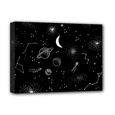 Cosmic Black Space Star Deluxe Canvas 16  x 12  (Stretched)  from ArtsNow.com