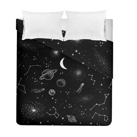 Cosmic Black Space Star Duvet Cover Double Side (Full/ Double Size) from ArtsNow.com