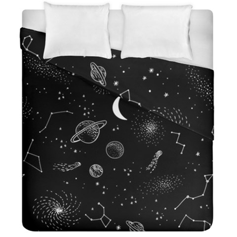 Cosmic Black Space Star Duvet Cover Double Side (California King Size) from ArtsNow.com