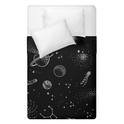 Cosmic Black Space Star Duvet Cover Double Side (Single Size) from ArtsNow.com